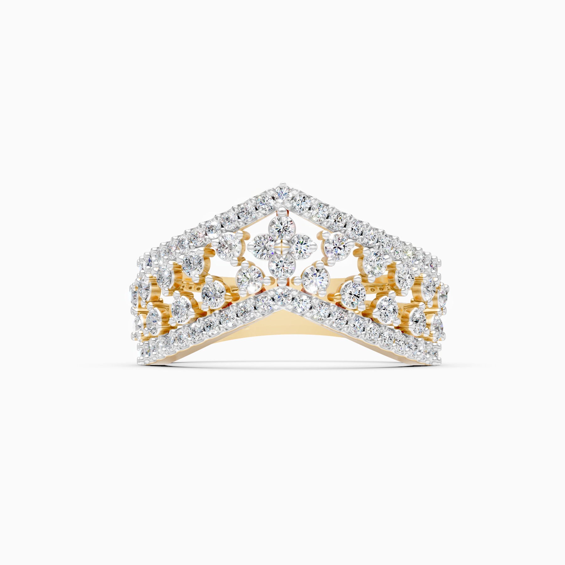Crown Charm Lab Grown Diamond Ring